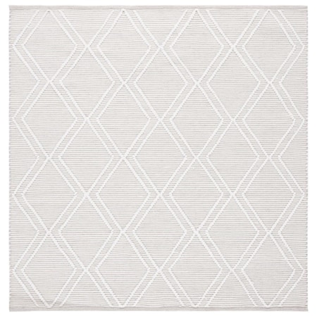 Safavieh 6 x 6 ft. Kilim Flat Weave Square Area Rug Light Grey & Ivory KLM449G-6SQ